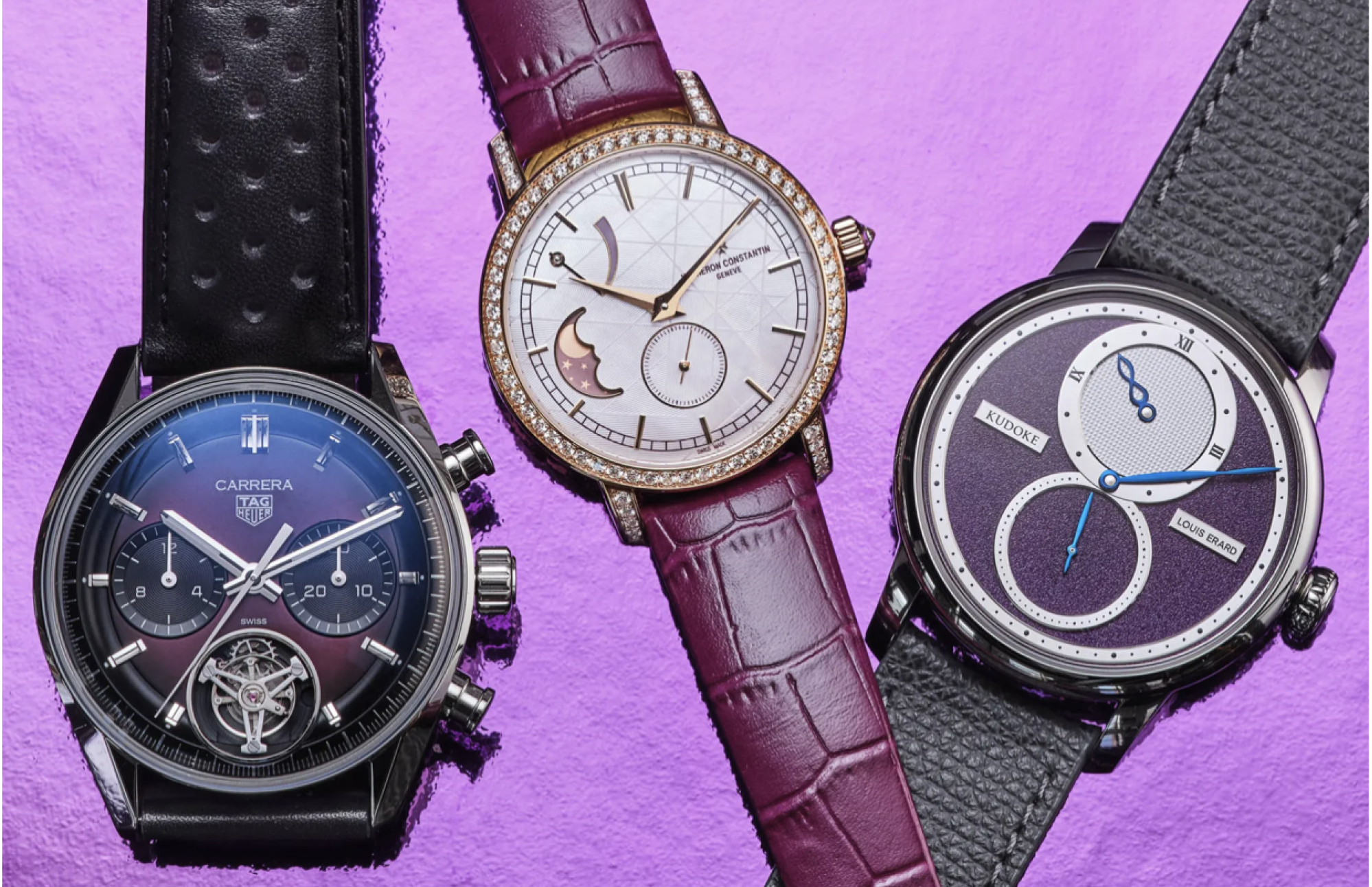 Ura lila barve - trend, ki ga pogumno izbirajo Rolex, Richard Mille in Patek