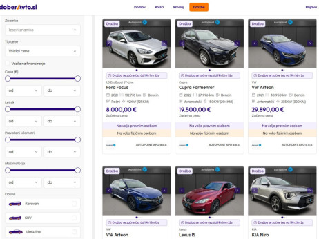 NLB z dražbami avtomobilov odločneje izziva Avtonet